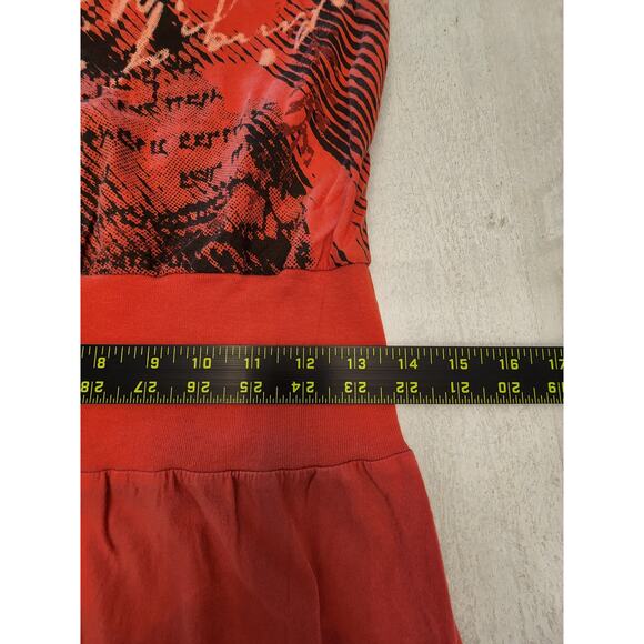 Drifter Women's Knit Dress SZ Small Drop Waist Crossed Straps Y2K - Picture 10 of 10